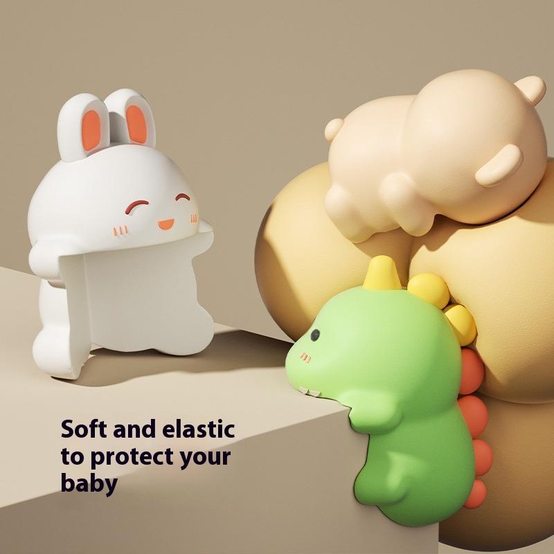 2 Pezzi Cartone Animato Carino Bambini PVC Morbido Anti-Collisione Angolo Protezione Sicurezza Angolo Tavolo Incollabile Set Di Protezione Sicurezza Bambini