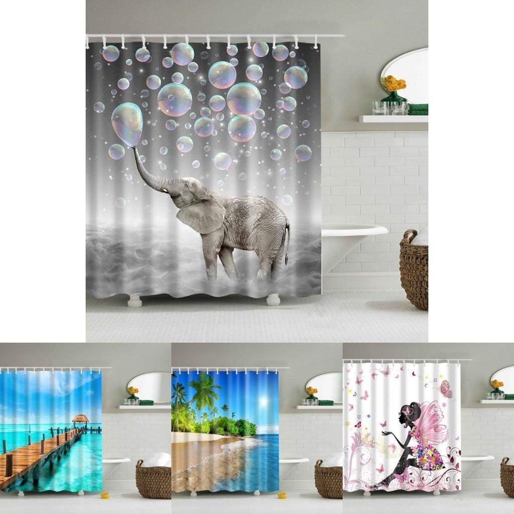 Stunning Waterproof Shower Curtain With Hooks Perfect Bathroom Decoration