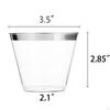 3 Cups Tumblers 9oz Whisky Glasses Disposable Drinking for Thanksgiving Mousse Cup Party