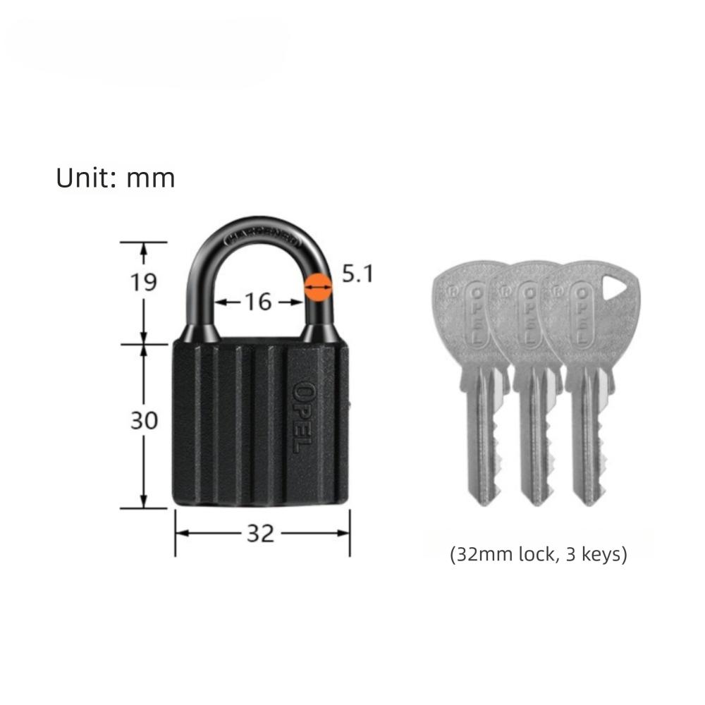 Durable Metal Heavy Duty Padlock Waterproof Safely Anti-theft Padlock with Keys Rust Proof Gate Locks Backpack