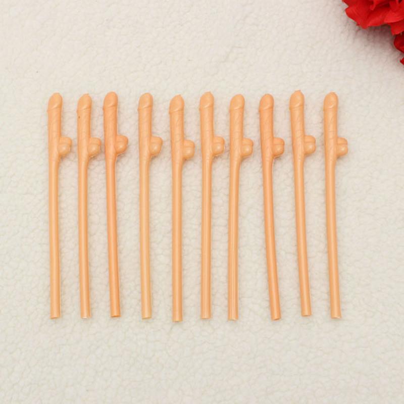 10pcs Plastic Willy Straws Hen Night Party Girls Night Out Bachelorette Bridal