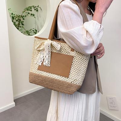 New Small Fresh and Sweet Wind Weaving Straw Fashion Trend Women's Bag Shoulder Bag Tote Bag