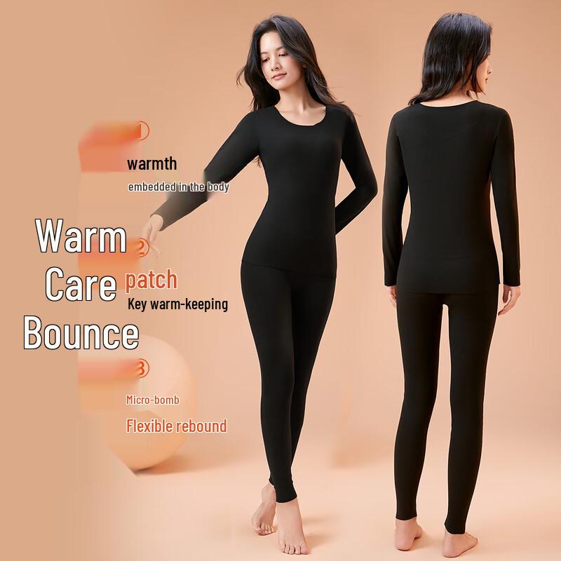 

FENTENG Women s Seamless Thermal Underwear Set with Patches