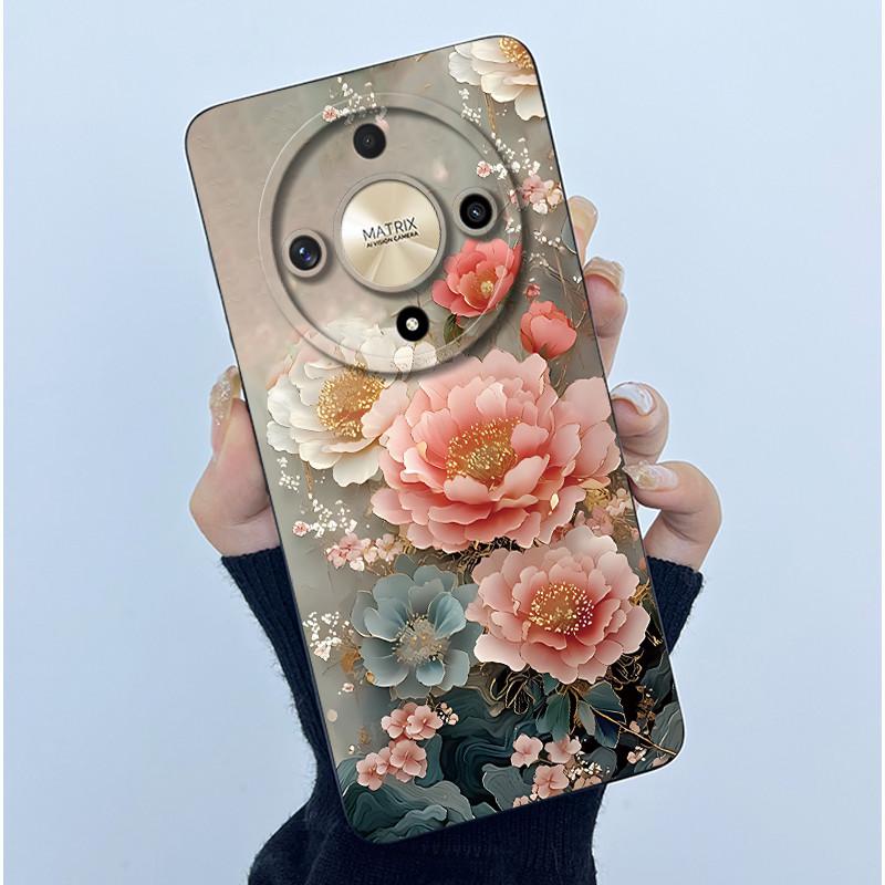 For Honor Magic5 Lite 5G Case Simplicity flower Silicone Soft Back Cases For Magic6 Lite 5G Cover Magic 5Lite 6Lite Bumper Shell