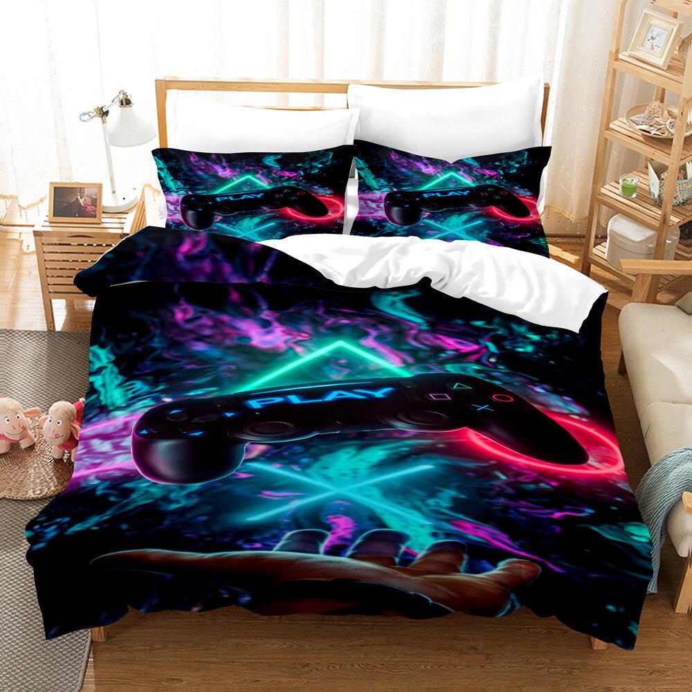 Fashion Gamepad Bedding Set Kids Game Comforter Quilt Adult Gift Bed Linen Bedroom Duvet Covers Single Queen King Size
