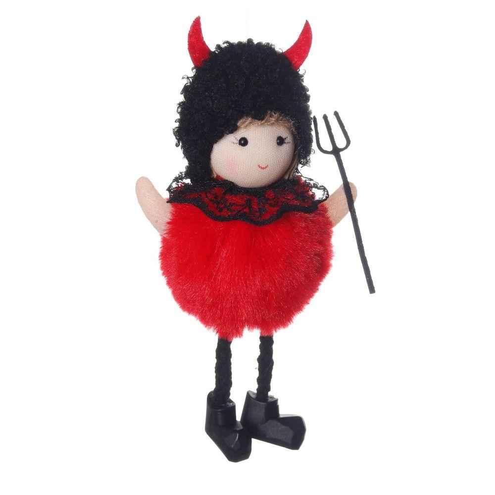 Scary Witch Black Cat Hanging Decoration Plush Halloween Witch Pendant  Holiday Decor