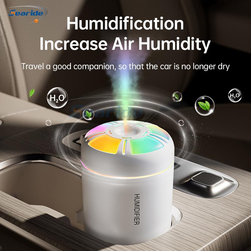 Searide Mini Air Humidifier USB 180ML  Aroma Diffuser Essential Oil Purifier Aromatherapy Color Lights For Car Home Bedroom