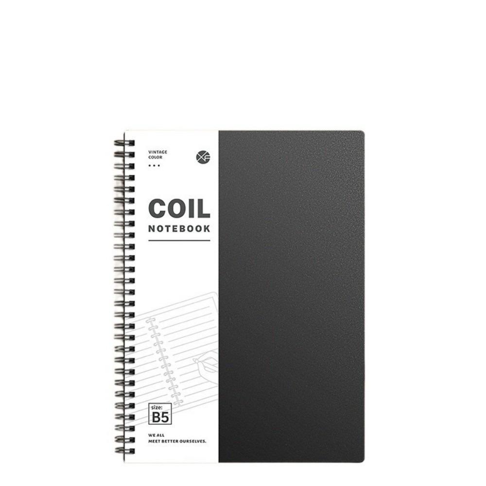 A5/B5 Spiral Notebook 120 Cream Pages Thicken Pocket Notebooks Lay-Flat Binding with Ring Binders Coil Notebook