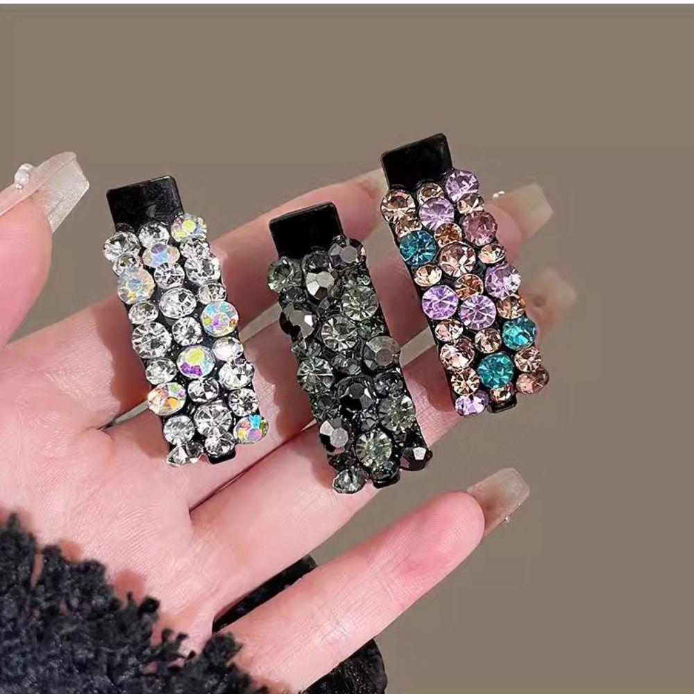 Shiny Zircon Hairpin Rhinestones Cute Hair Clip Cute Colorful Rhinestones Hairpin Girls