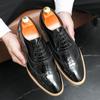 Spring Golden Shiny Men's Leather Shoes Fashion Designer Shoes Baroque Shoes Party Nightclub Designer Soft Sole Casual Flat Shoe