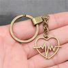 30mm Keychains Peach Heart Tags Wedding Jewelry Findings QY034