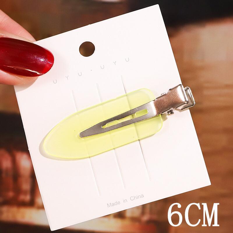 Trendy European & American Simple Duckbill Leaf Hair Clips - Seamless Bangs & Hairpins