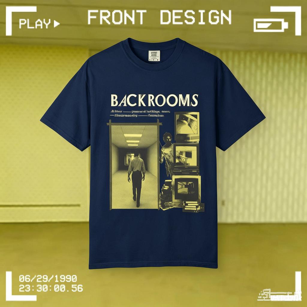 Backrooms movie t-shirt, horror, cotton t-shirt, summer 2026, men's, women's, streetwear, casual, Y2k style, loose t-shirt