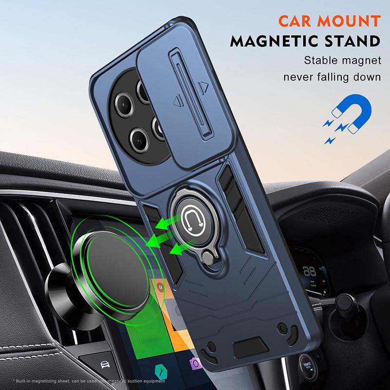 Slide Camera Lens Protector Armor Case For Tecno Camon 40 Pro Camon 30S Pro Magnetic Car Holder Phone Cover Coque Camon 30S Case