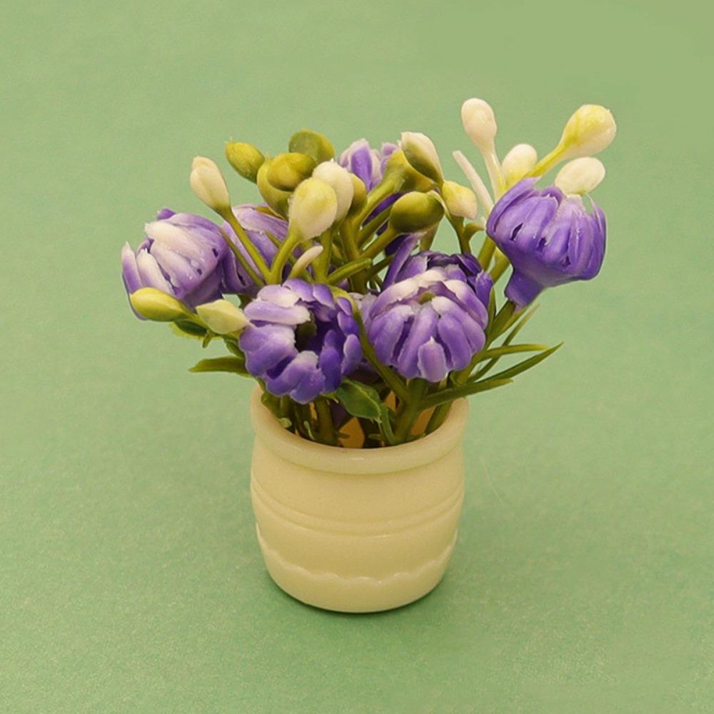 3pcs Plastic Dollhouse Miniature Simulation Vase  Doll House Accessories