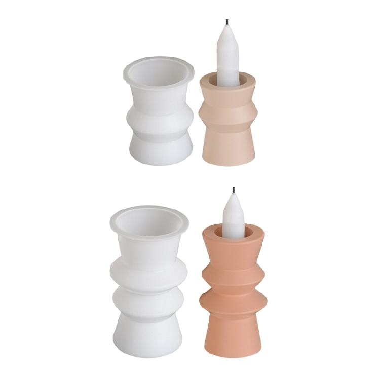 Silicone Handmade Molds Round Shape Craft Molds Candle Holder Molds Candle Stand Mold for Hand-Making Candle Holder