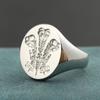 European and American British Royal Family Emblem Ring, Niche Golden Vintage Seal Stamp, Trendy Men's Tail Ring, Light Luxury