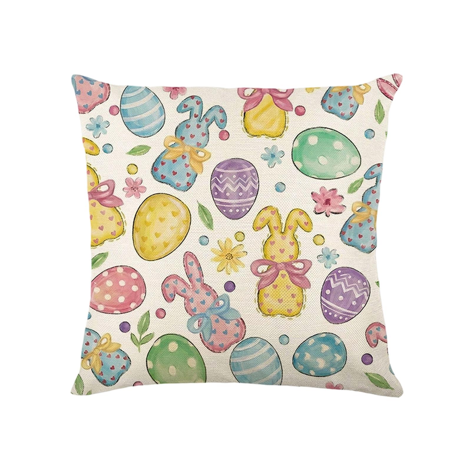 

Пасхальная наволочка, 17,71 X 17,71 дюйма, Тема зимних праздников, Чехол для диванной подушки. One Size