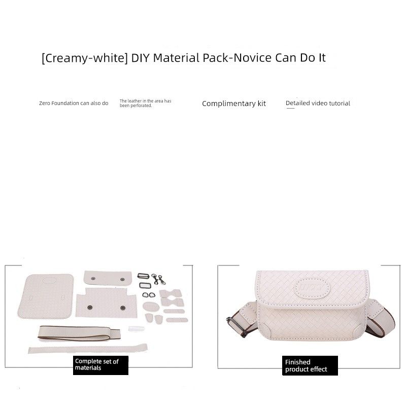 

Tiktok Same Style Hand-Woven Bag Print Shoulder Chest Bag DIY Homemade Material Bag Couple Gift for Boyfriend