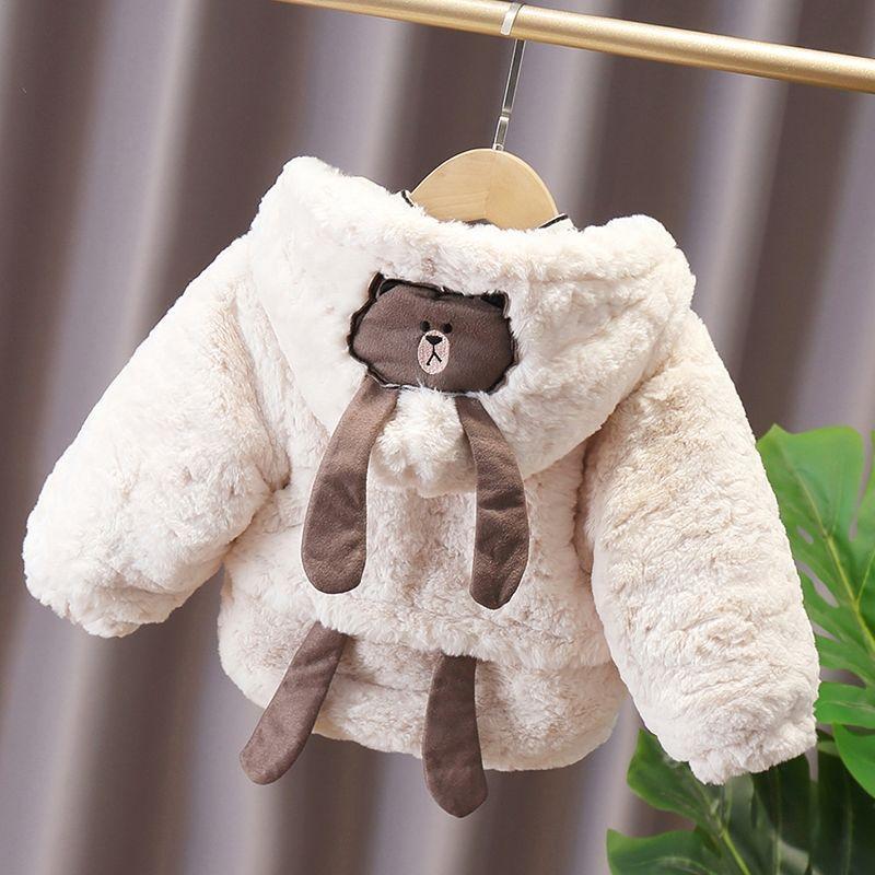 Toddler Baby Girl Boy Fleece Hoody Jacket Little Kids Zip Up Teddy Coat Sweatshirt Children Warm Winter Outwear Hoodies Clothes
