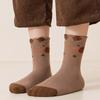 5 Pairs Kids Cute Bear Mid Calf Socks Cotton Warm Autumn Winter Stockings For Boys Girls Baby Children Footwear