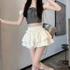 Ladies Summer Ballet Style Ruffled Tiered Cake Skort, High Waist Frilly Bubble Skirt, Cute Hot Girl Flowy Short Skirt for Daily Street Fashion Wear