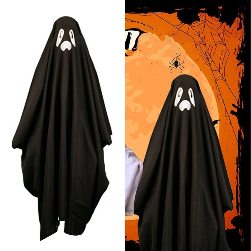 Kids Halloween Scary Hooded Cape, Halloween Scary Cloak Cosplay Costumes Halloween Cape Scary Costume