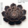 1pc Elegant Lotus Incense Burner Ideal for Home, Office and Teahouse Decor | Metal Incense Burner for Yoga Studios, Spas,camping