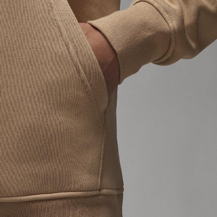 Jordan Sweatshirts Men's Khaki Hooded Moderate Regular (Unisex) Sweatshirts FD7546 200