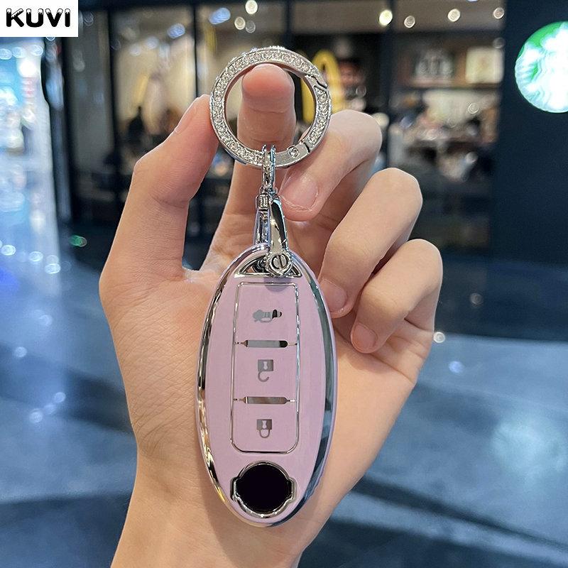 3 Button NEW TPU Car Key Case Cover For Nissan Leaf Micra Qashqai J11 J10 X Trail T32 Versa Note Patrol Fob Keychain Accessories