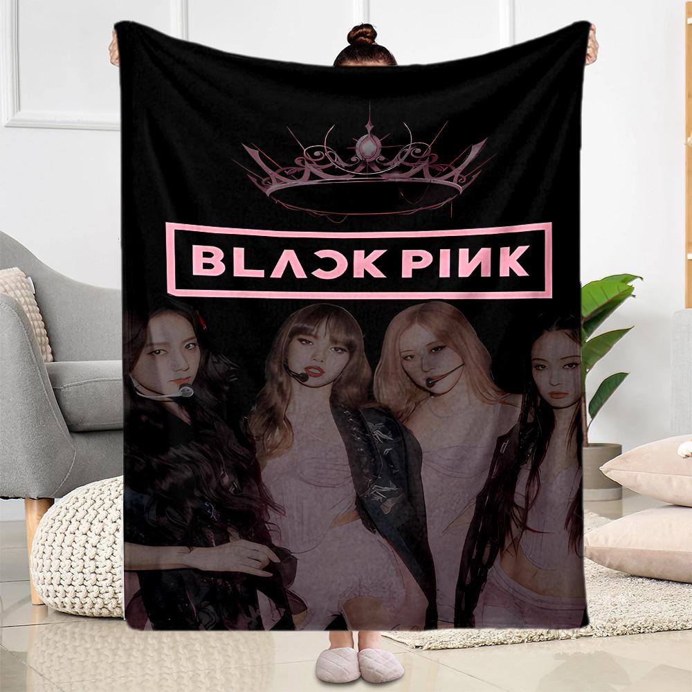 Girl Group Poses Blanket Soft Warm Cozy Suitable for Picnics Couch Office Chair Four Seasons Universal Digital Print