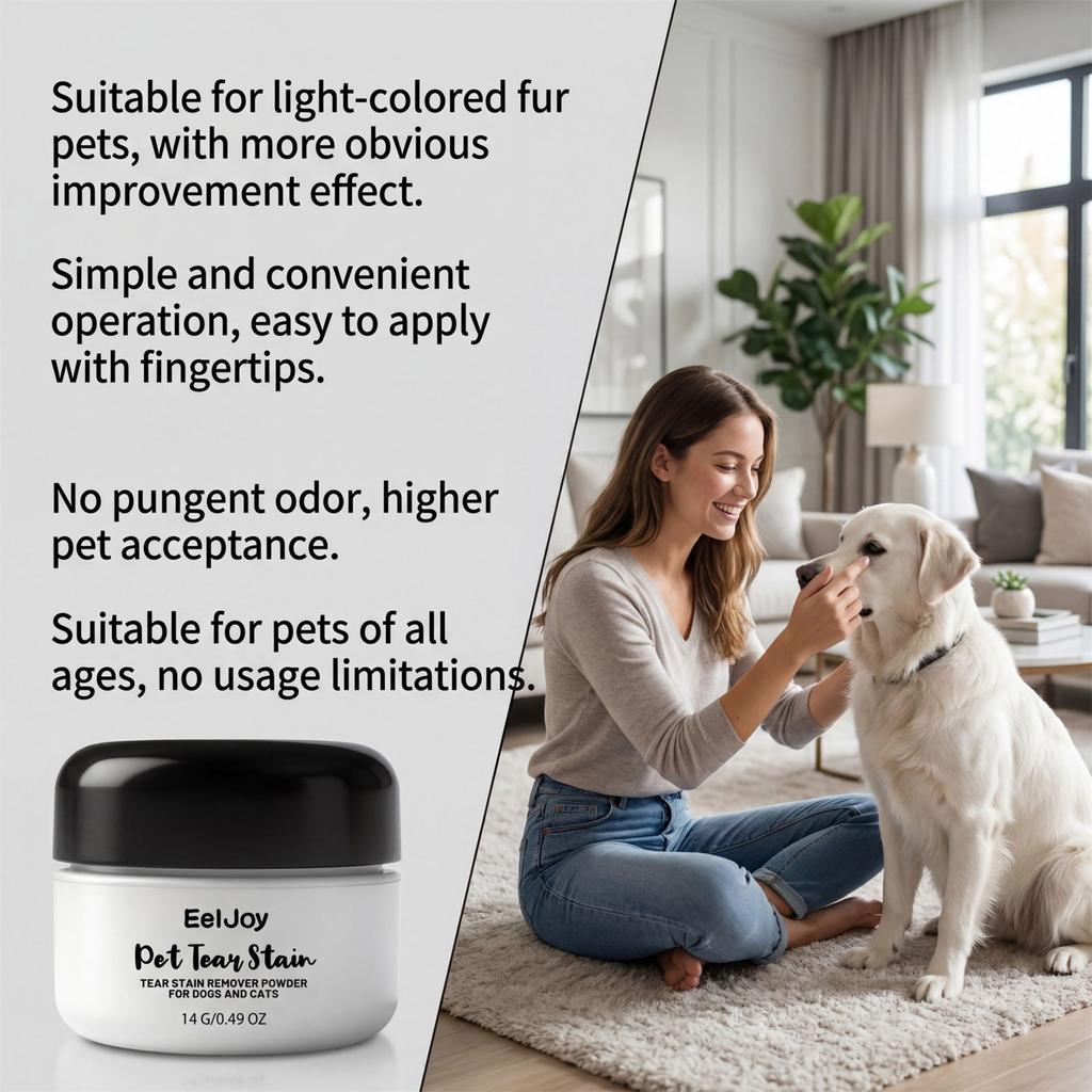 Pet Tear Stain Remover Powder For Dogs Eye Cleaning And Moisturizing Care With Gentle Formula