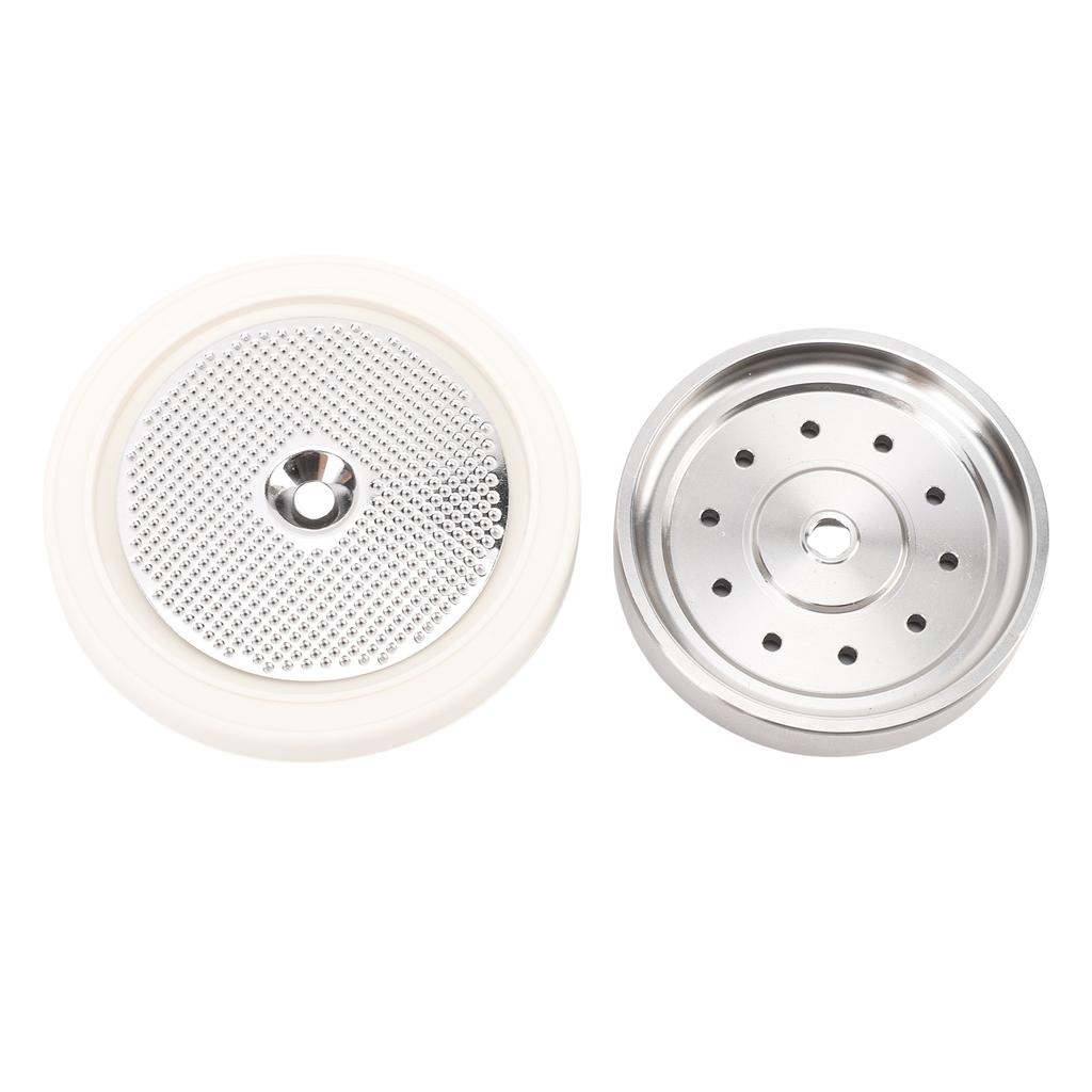 Improved Coffee Machine Shower Screen and Holder Gasket Kit with Stainless Steel Holder, Upgrading Water and Preventing Leakage, Replacement for 9