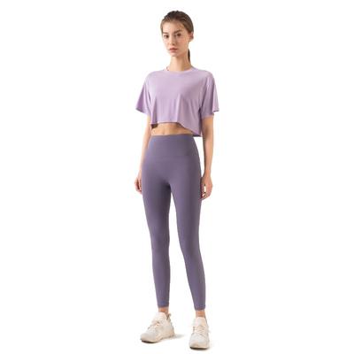 Loose Sports Short-sleeved Women's Navel-baring Modal Fitness Vest Short Sports Yoga Cover-up Top