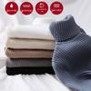 Women's Slim Fit Solid Turtleneck Sweater - Versatile Fashion Knit Pullover for Autumn & Winter