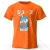 Japanese Soda Pop Anime Printed 100% Cotton T-Shirt, Ultra Soft Round Neck Short Sleeve Tee for Men & Women