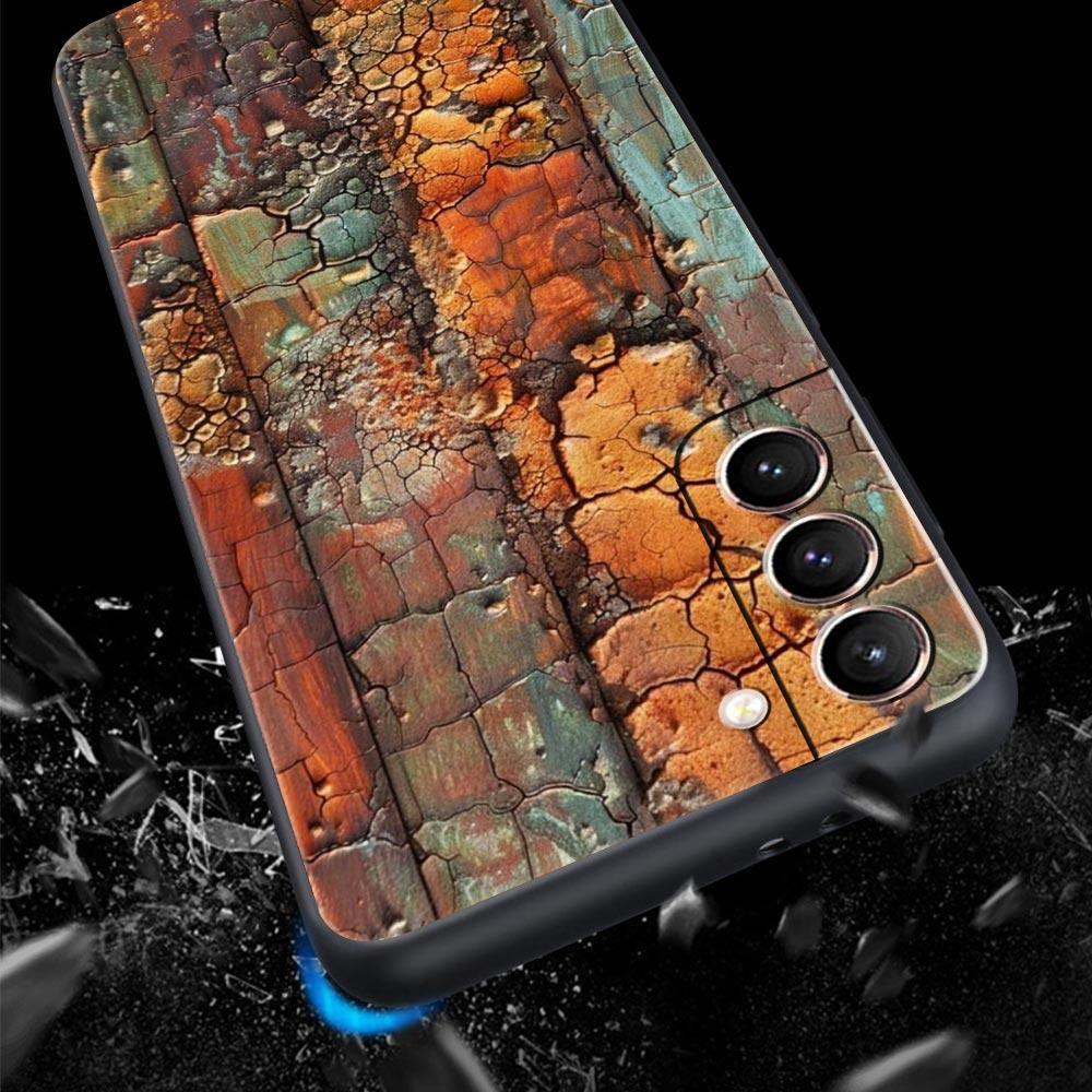 Vintage Industrial Style Rusty Phone Case Cover for Samsung Galaxy S25 S24 S23 S22 S20 S21 FE Ultra S25Edge S10 Plus 5G Soft TPU