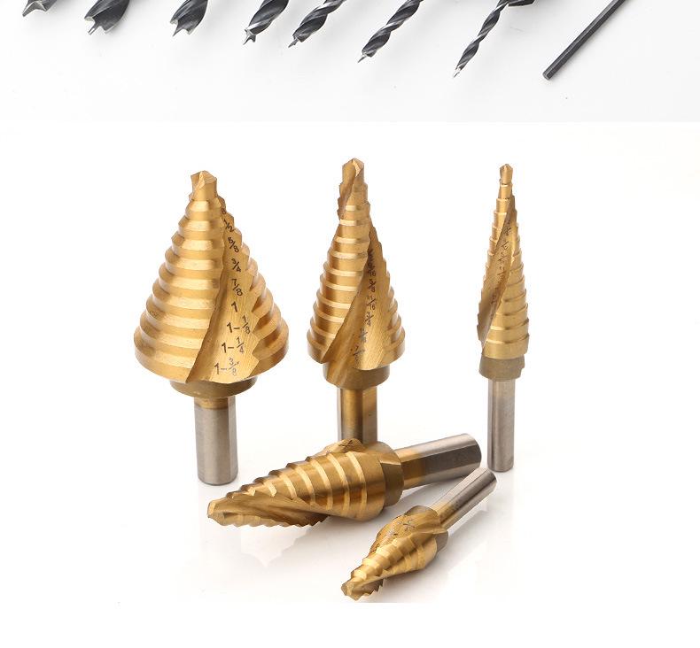 23-Piece Titanium-Plated High-Speed Steel Chamfering Drill Bit Set with Hex Shank