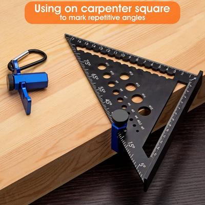 Stair Gauge Aluminum Alloy Hex Flat Gauge with Thumb Screw For Framing and Rafter Aluminium Alloy Stair Gauge Stair Gauge