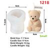 3D Cute Cartoon Bear Silicone Candle Mold DIY Home Decoration Silicone Mold For Resin Teddy Bear Candle Mold