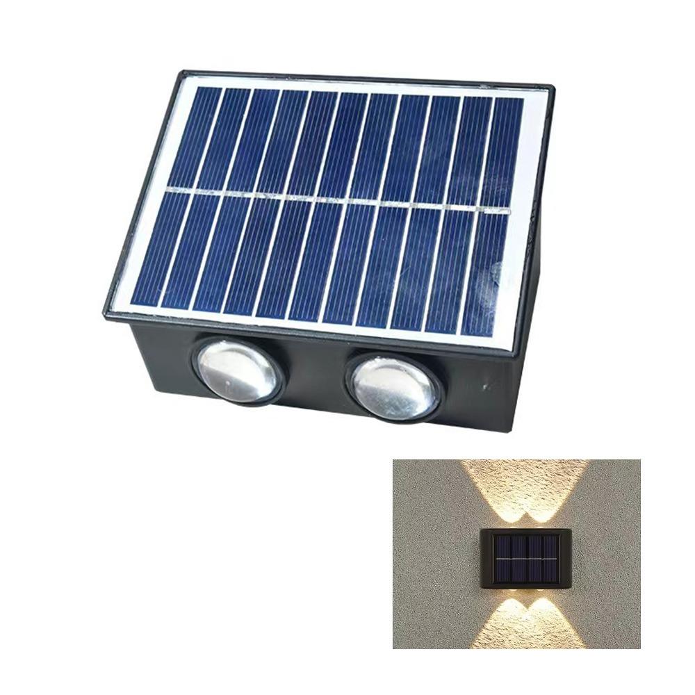 Warm/White/RGB Lights Solar Wall Lamp IP65 Waterproof Automatic Outdoor Lighting  Courtyard