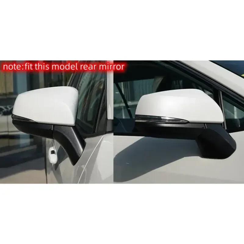 2PCS For Toyota Highlander Car Rearview Side Mirror Cover Wing Cap Exterior Door Housing Shell Trim Adhesive