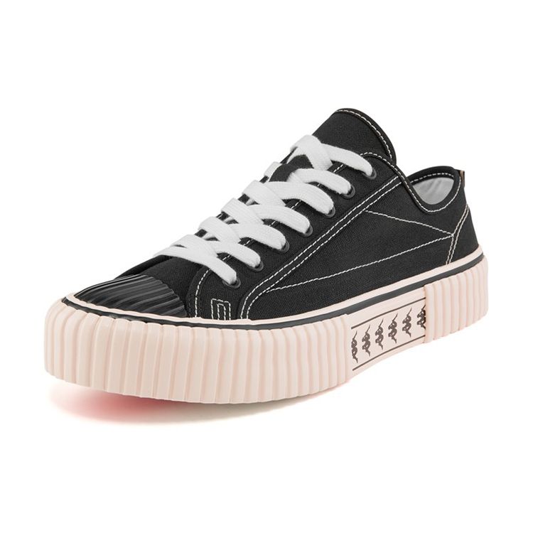 Kappa Logo Slip-Resistant Durable Low-Top Skate Shoes Unisex sneakers Black K0BX5VS08D-990
