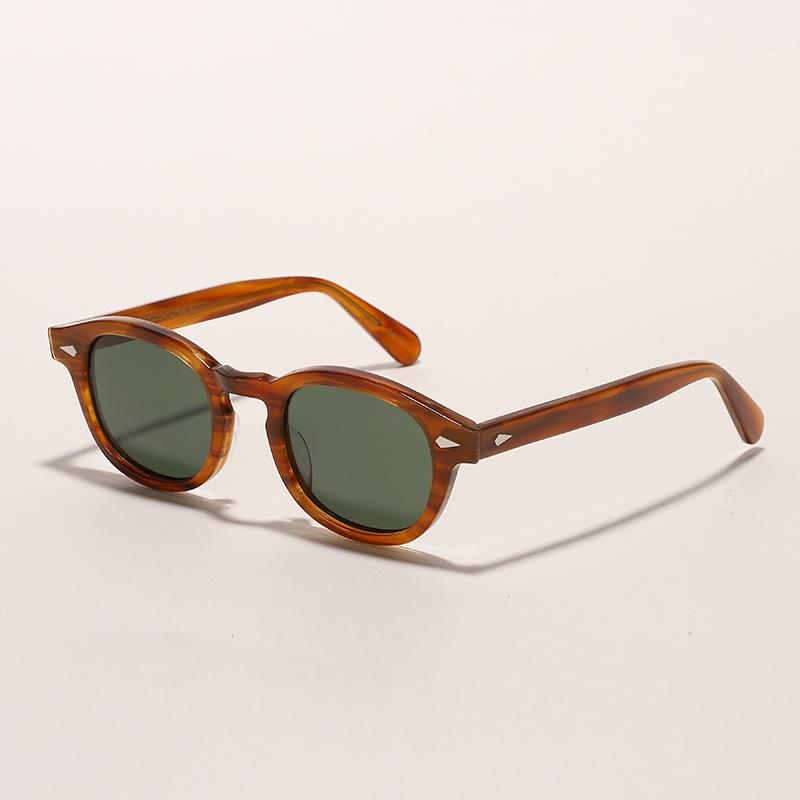 Retro Johnny Depp Sunglasses Men Women Polarized Sun Glasses Brand Vintage Acetate Frame For Male Eyeglasses Eyewear