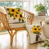 45X45Embroidery Pillowcase Pillow Cover Luxury Flower Nordic Vintage Style Cushion Covers Home Living Room Sofa Couch Seat Decor