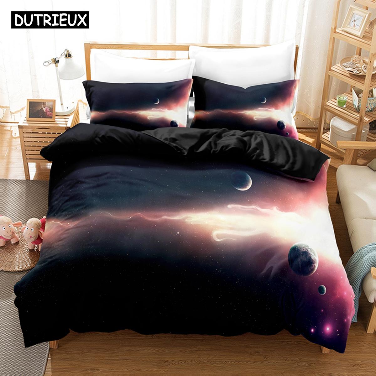 

Pillowcase Twin Full Queen King Bedclothes Bed Linen with 3D Stellar Bedding Sets Duvet Cover Set Durable Durable EU single(135x200cm)