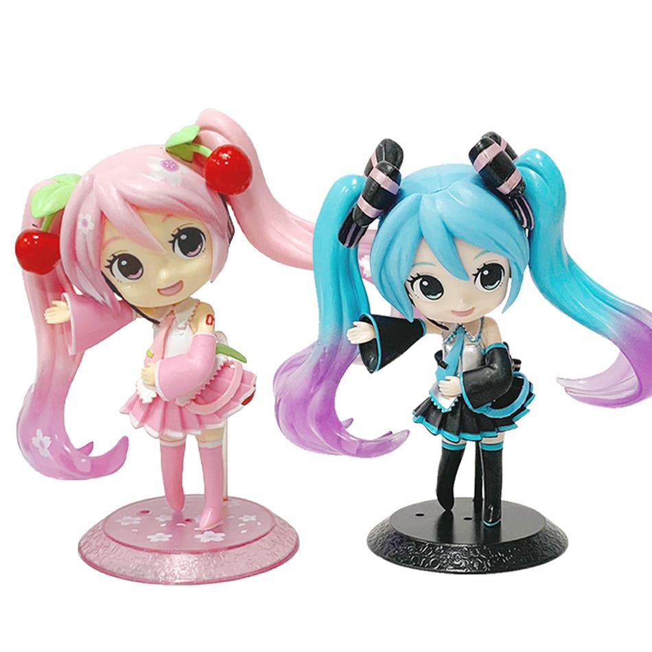 New Anime 15Cm Virtual Singer Manga Statue Figurines Model Toys Computer Desk Cake Decoration Cute Toys Birthday Christmas Gift