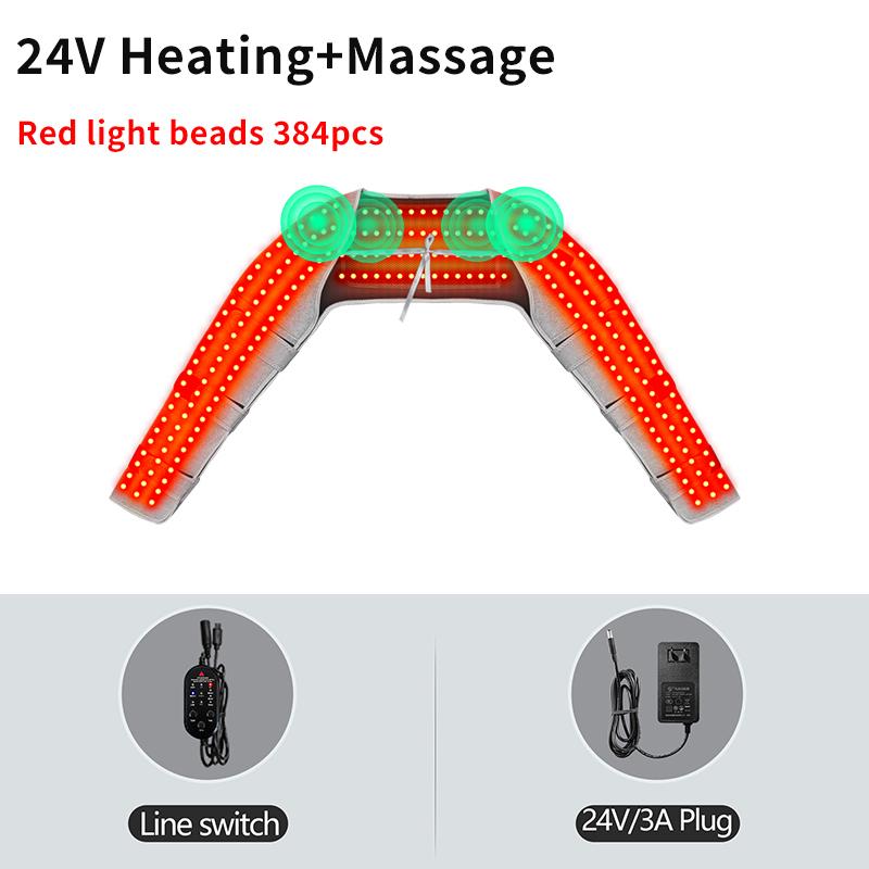 Protecteur d'épaule à lumière rouge Soulage la douleur de l'épaule gelée Améliore la circulation sanguine Appareil de massage du bras Cadeau parfait pour la famille EU-Plug