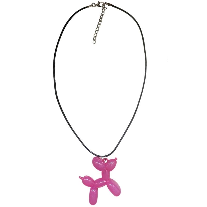 

Ballon Dog Pendant Necklace 45+5cm Adjustable Length Choker Necklaces Collarbone Chain Elegant Charm Clavicle Chain 1