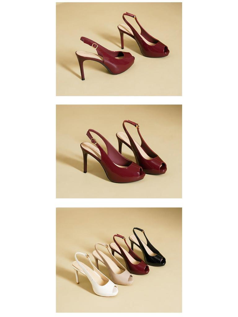 Stiletto Platform Peep-toe Backless Sandals 2025 - Women's Summer High-Heels